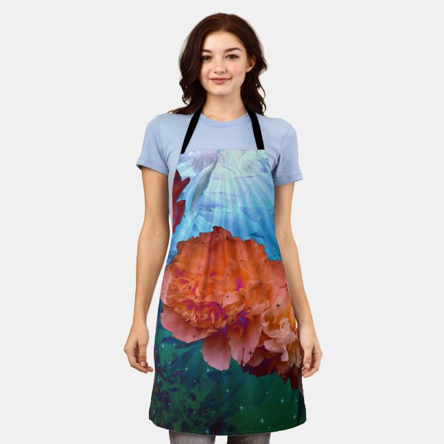 Peonys unter Wasser Schürze (Getragen)