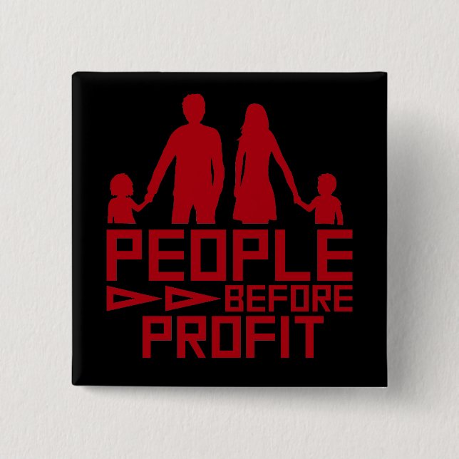 People Before Profit Activism Social Justice Equal Button (Vorderseite)