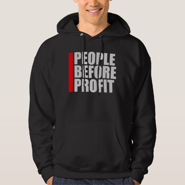 People Before Profit Activism Social Justice Equal Hoodie (Vorderseite)