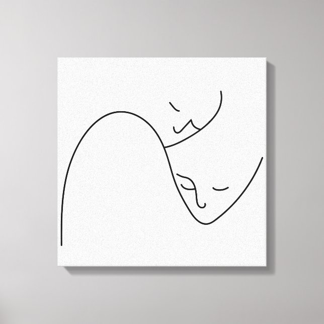 People Faces Lines Support Partner Leinwanddruck (Vorderseite)