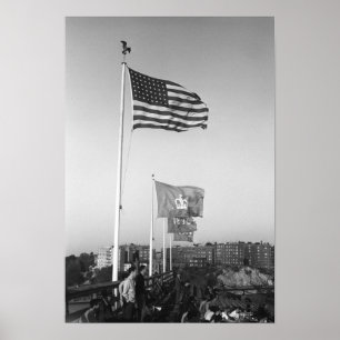 People in Bleachers Poster