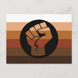 People of Color (POC) Stolz und Faust Postkarte