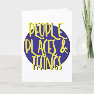 People Places & Things Erholung Slogan Jubiläum Karte