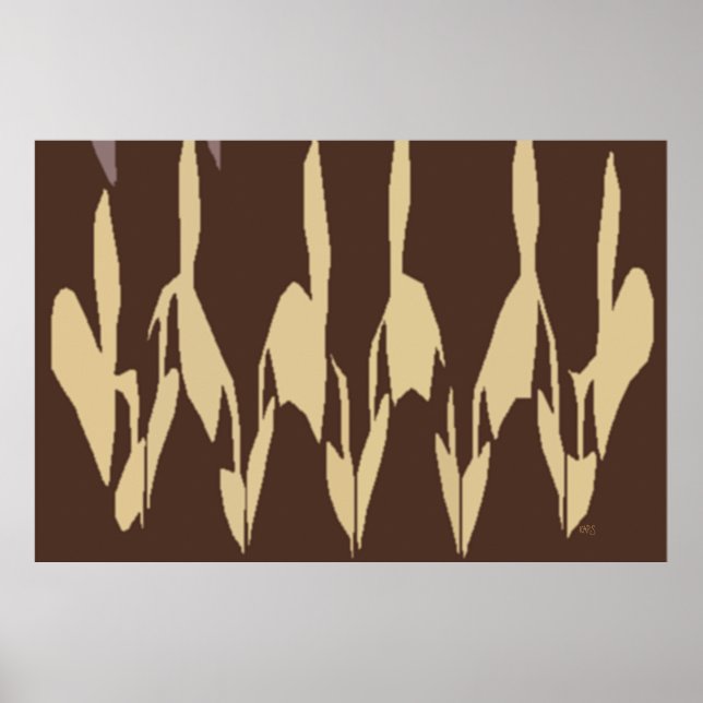 People Shadow Shadows Konturen Abstrakt Poster (Vorne)