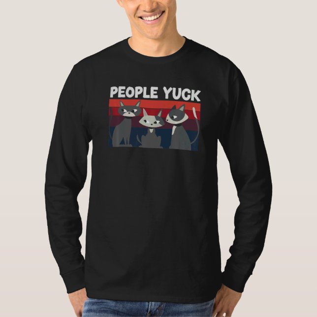 People Yuck Cat Whisperer Introverted Introvert  1 T-Shirt (Vorderseite)