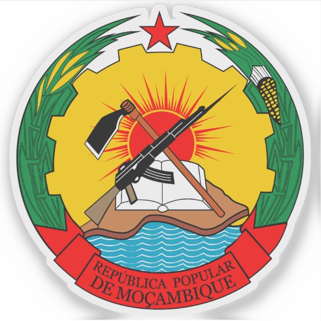 People's Republic of Mozambique emblem (1975-1982) Aufkleber (Vorderseite)