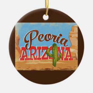 Peoria Arizona Cartoon Wüste Wüste Wine tasting  Keramik Ornament
