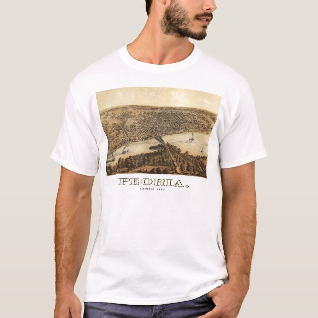Peoria, Illinois - 1867 T-Shirt (Vorderseite)