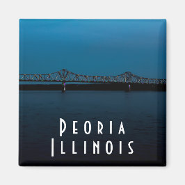 Peoria Illinois River bei Sunset Magnet