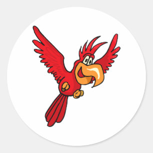 Pepe Parrot Runder Aufkleber