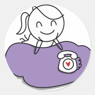 Pepe und Lulu Runder Aufkleber