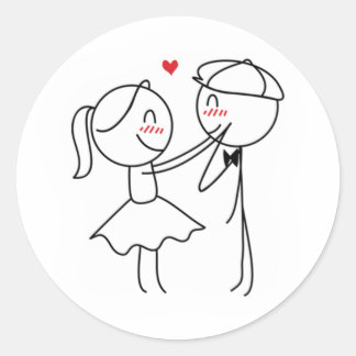 Pepe und Lulu Runder Aufkleber