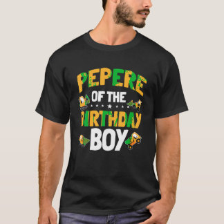 Pepere of the Birthday Boy Construction Worker Bda T-Shirt
