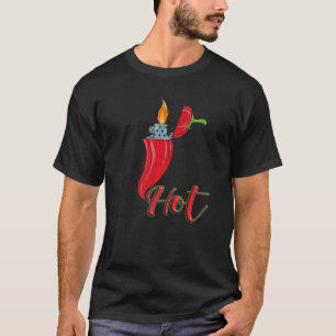 Peperoni mit Lighter Chili Pepper Chili T-Shirt