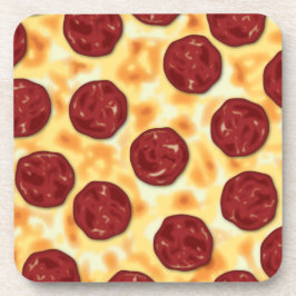 Peperoni Pizza Vektorart Getränkeuntersetzer