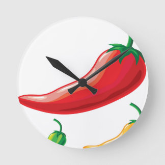 Peperoni Runde Wanduhr