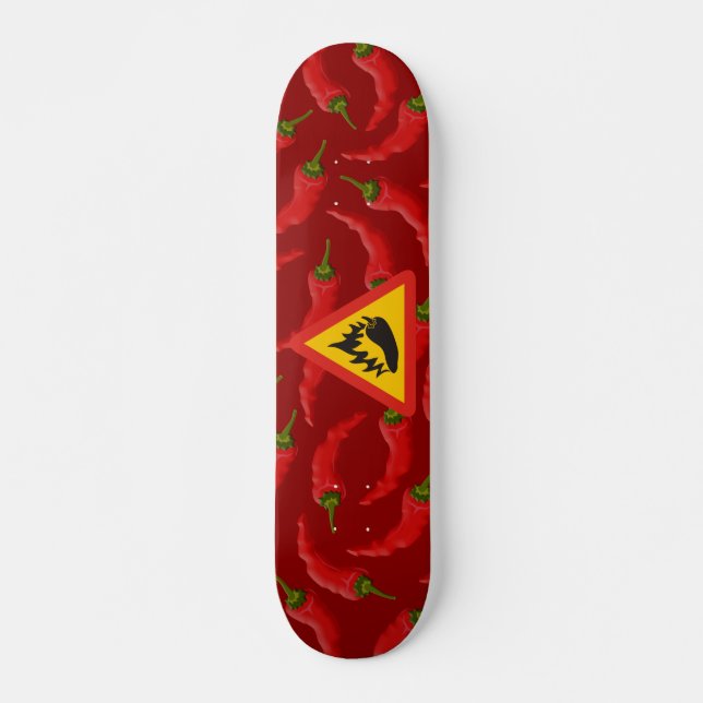 Peperonigefahrenzeichen Skateboard (Vorne)