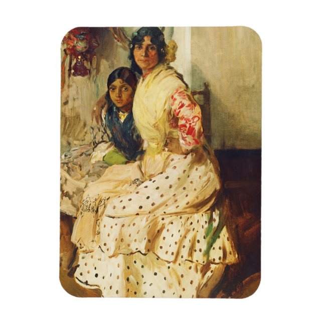 Pepilla und ihre Tochter Joaquín Sorolla Magnet (Vertikal)