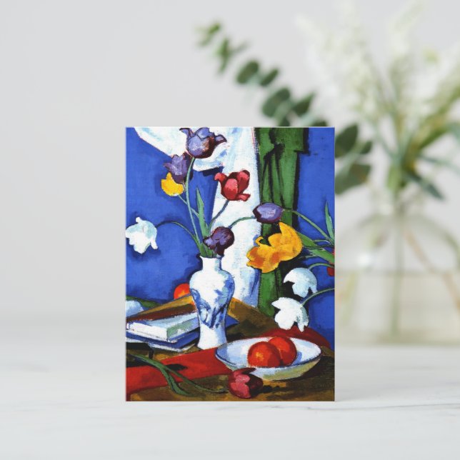 Peploe - Tulpen und Obst, Postkarte (Stehend Vorderseite)