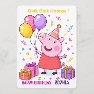 Peppa Pig Geburtstagskarte für Kinder   Personalis Feiertagskarte