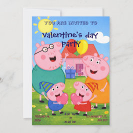 Peppa Pig Valentinskarte für die Klasse, Personali Feiertagskarte