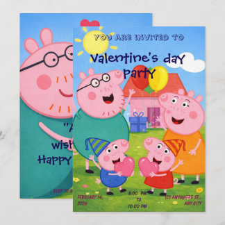 Peppa Pig Valentinskarte für die Klasse, Personali Feiertagskarte