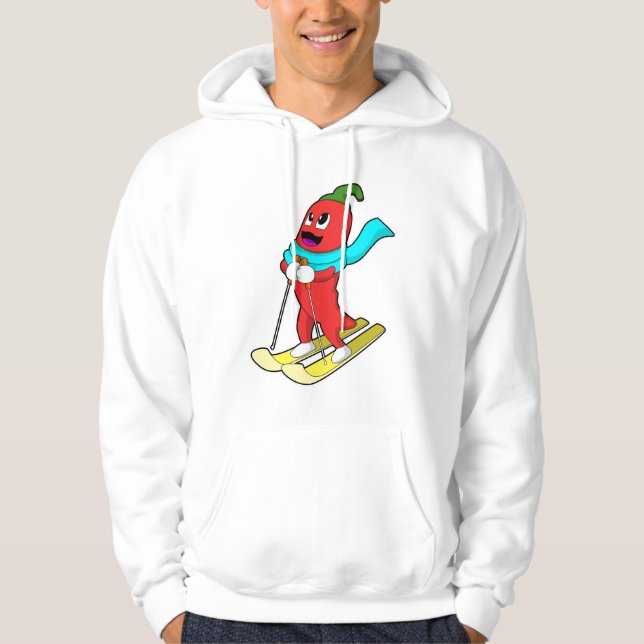 Pepper als Skifahrer mit Ski Hoodie (Vorderseite)