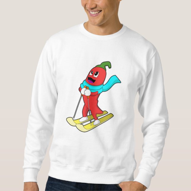 Pepper als Skifahrer mit Ski Sweatshirt (Vorderseite)