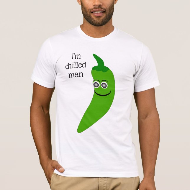 Pepper-Design für grünen Chili Personalisiert T-Shirt (Vorderseite)