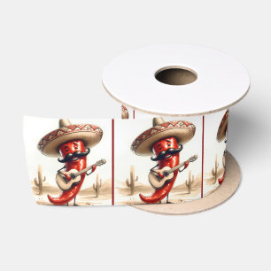 Pepper Guitar Player (Mexikanischer Roter Chili) Satinband