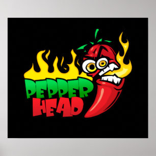 Pepper Head $24,95 Vector Art Wall Poster