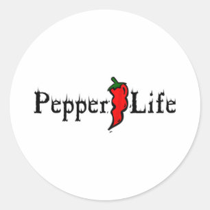Pepper Life Runder Aufkleber