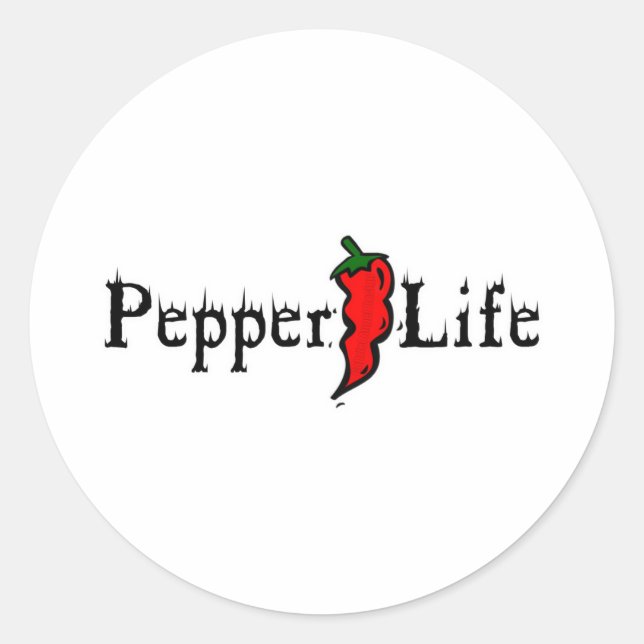 Pepper Life Runder Aufkleber (Vorderseite)