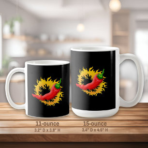 Pepper mit Flamme Kaffeetasse
