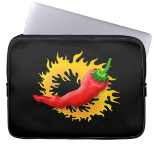 Pepper mit Flamme Laptopschutzhülle