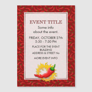 Pepper mit Flamme Magnetkarte