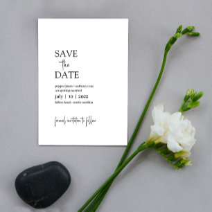 Pepper - Modernes Minimalistisches Save the Date ・