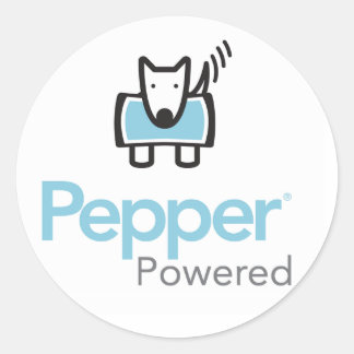 Pepper Powered Runder Aufkleber