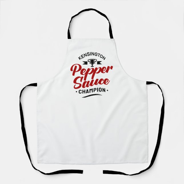 PEPPER SAUCE CHAMPION Weiß Schürze (Vorderseite)