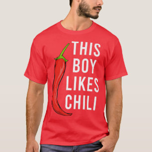 Pepper Spicy Food Funny Sprichwort Boy Likes Chili T-Shirt
