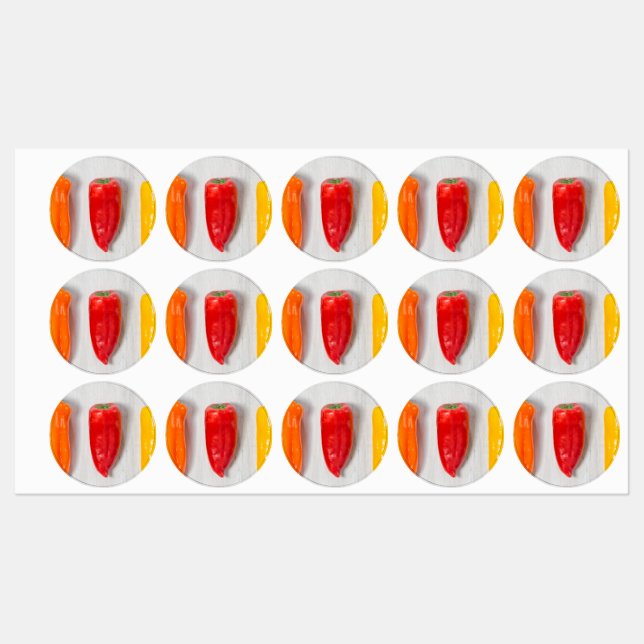 Pepper Still Life Etiketten (Blatt)