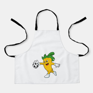 Pepper Vegan als Fußballspieler mit Fußball.PNG Schürze