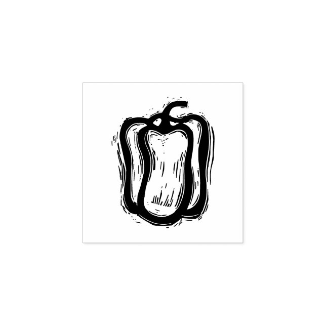 Pepper vegetarische Speisekarte Auswahl rustikale  Gummistempel (Prägung)