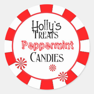 Peppermint-Bonbons Runder Aufkleber
