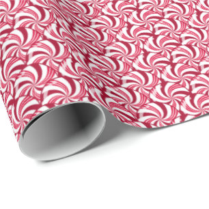 Peppermint Candies Scales Red - Weihnachtsmuster Geschenkpapier