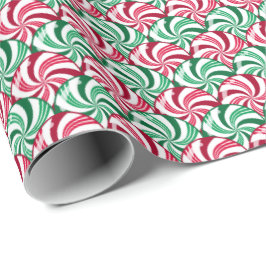 Peppermint Candies Scales - Weihnachtsmuster Geschenkpapier