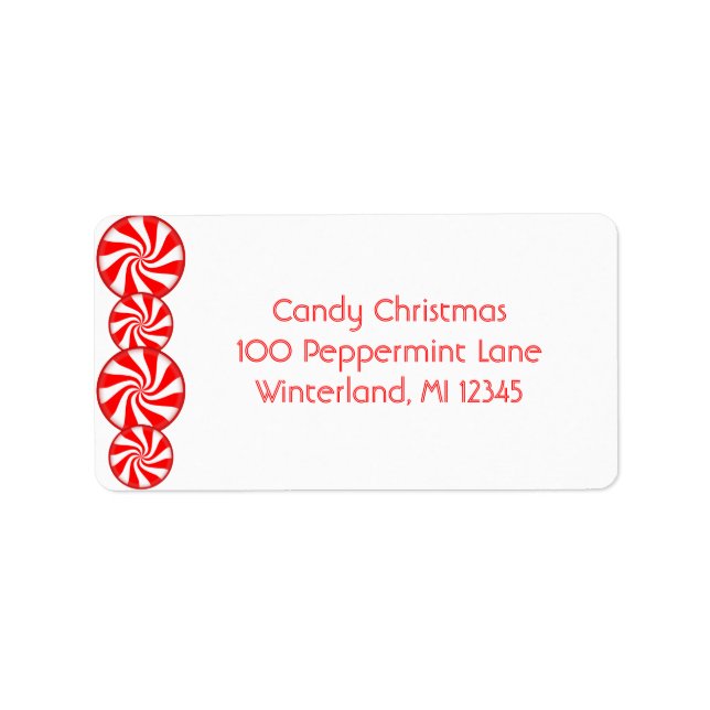 Peppermint Candy Adressaufkleber (Vorne)