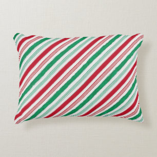 Peppermint Candy Cane Stripe Pillow Dekokissen