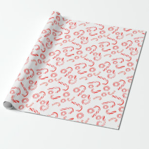 Peppermint Candy Cane Wrapping Papier Geschenkpapier