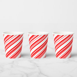 Peppermint Candy Canes Stripes Weihnachten Krawatt Pappbecher